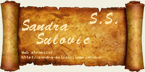 Sandra Šulović vizit kartica
